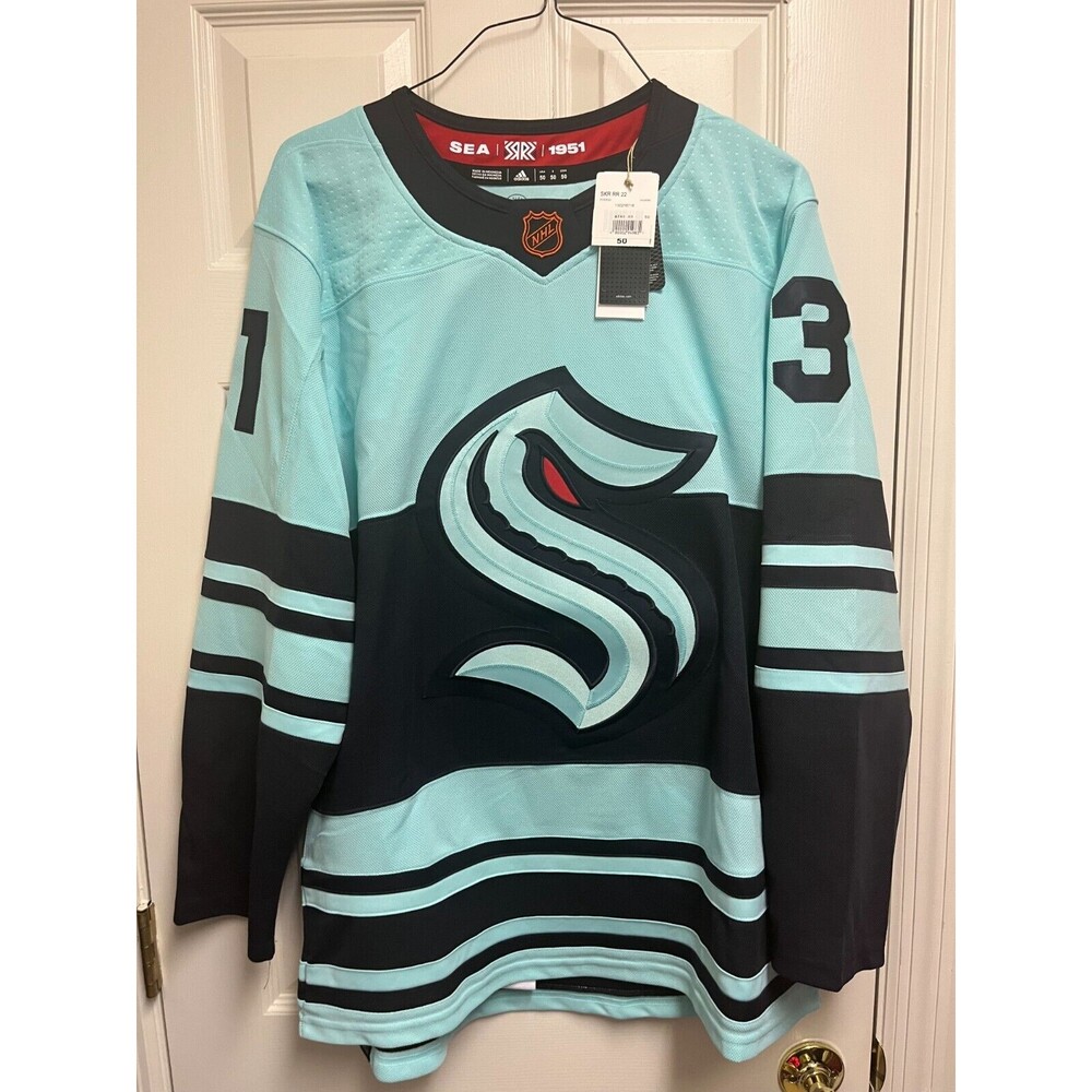 NWOT Adidas Seattle Kraken  Reverse Retro 2.0 #31 Philipp Grubauer Jersey 50